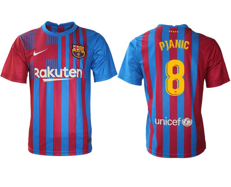 Men 2021-2022 Club Barcelona home aaa version red #8 Nike Soccer Jerseys